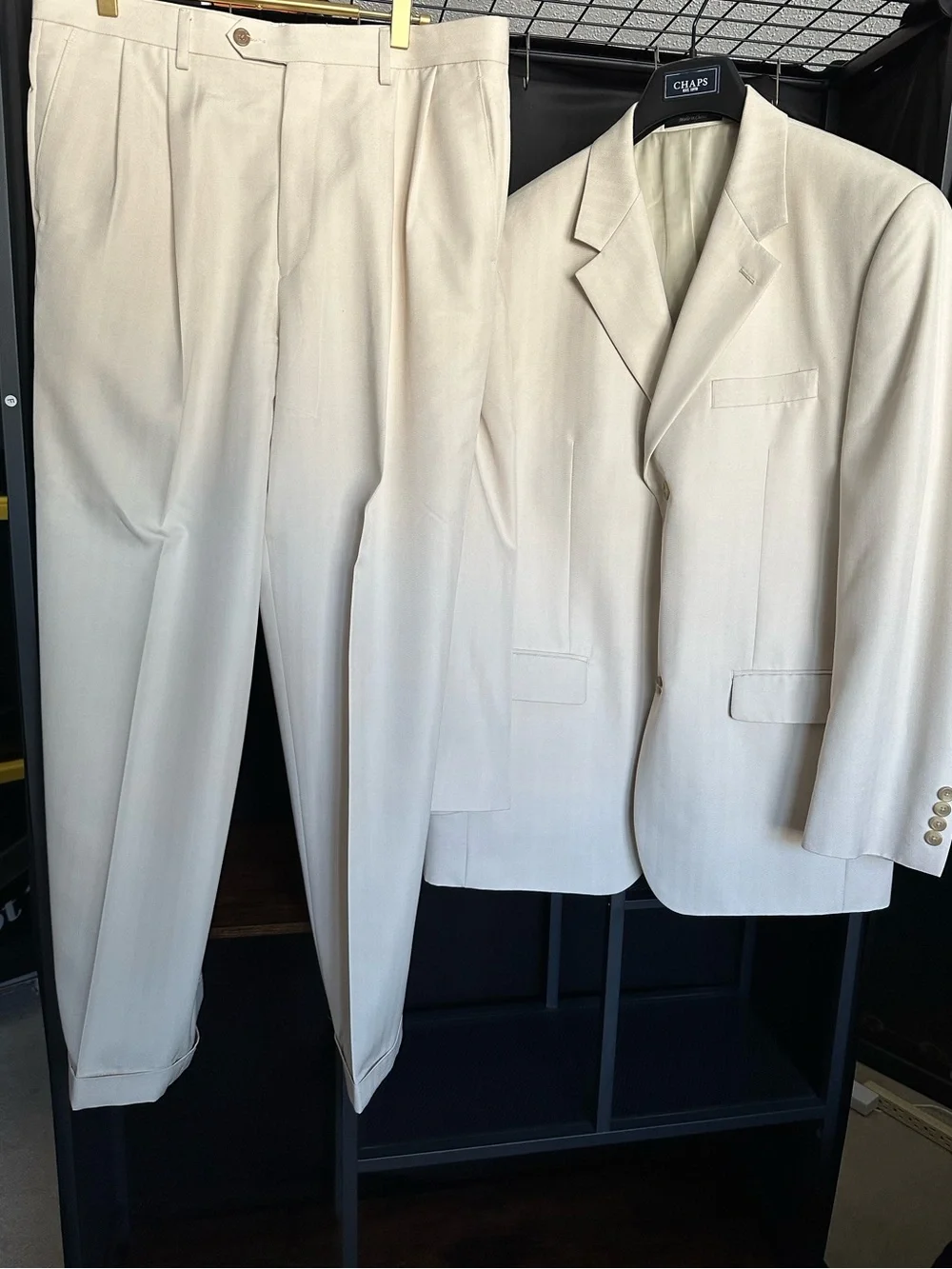 Chaps by Ralph Lauren cream colored men's suit